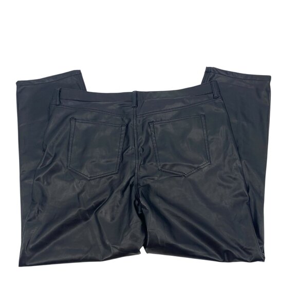 Abercrombie & Fitch Plus Size 20R The 90s Straight Ultra High Rise Vegan Leather - Picture 2 of 12